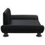 vidaXL Cama para perros de cuero sintético negra 70x45x28 cm, , large indicador imagen numero 3