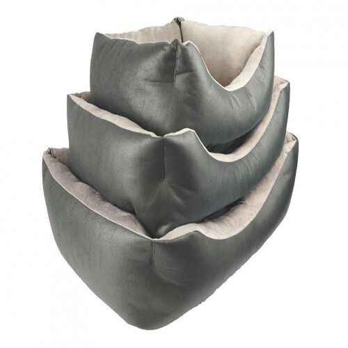 Cuna de tapicer&iacute;a y coralina para perros color Gris, , large Imagen numero 5