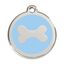 Placa identificativa Acero Inoxidable Esmalte Hueso Azul Claro para perros, , large indicador imagen numero 1