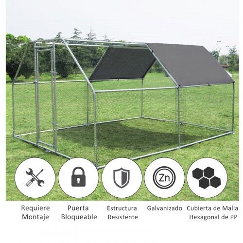 Gallinero de exterior para aves de corral color Plata, , large Imagen numero 6