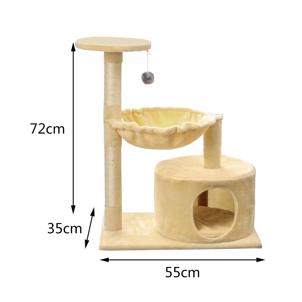 &Aacute;rbol Para Gatos De Madera Sisal Felpa, , large Imagen numero 2