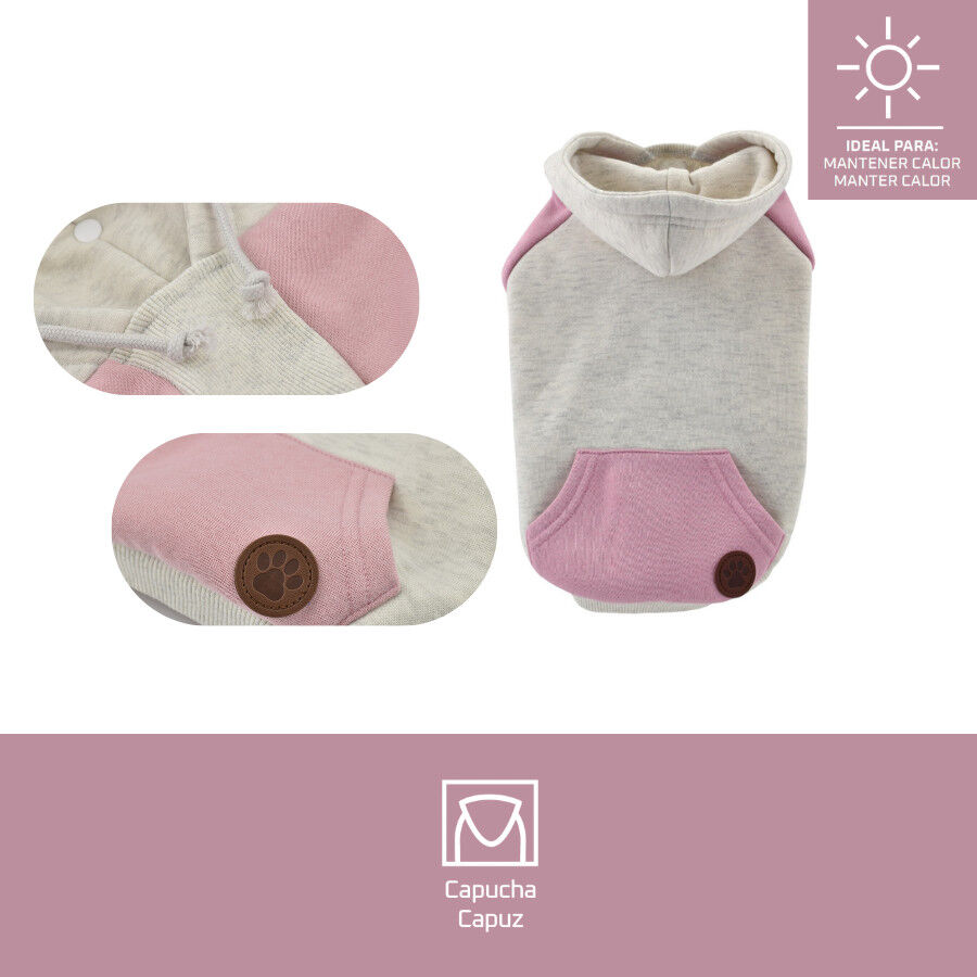 Outech Sudadera con Capucha Rosa para perros, , large Imagen numero 4