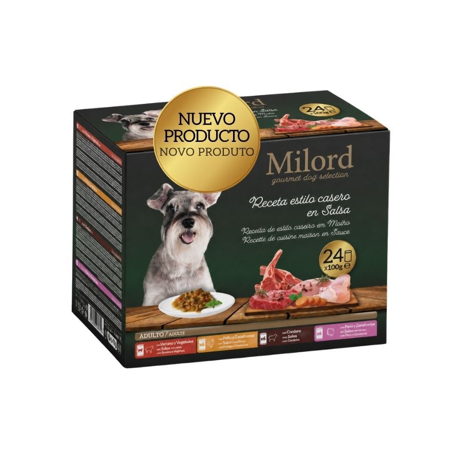 24 x 100 g Milord Adult Receta estilo casero en salsa Sobres para perros - Multipack, , large Imagen numero 1