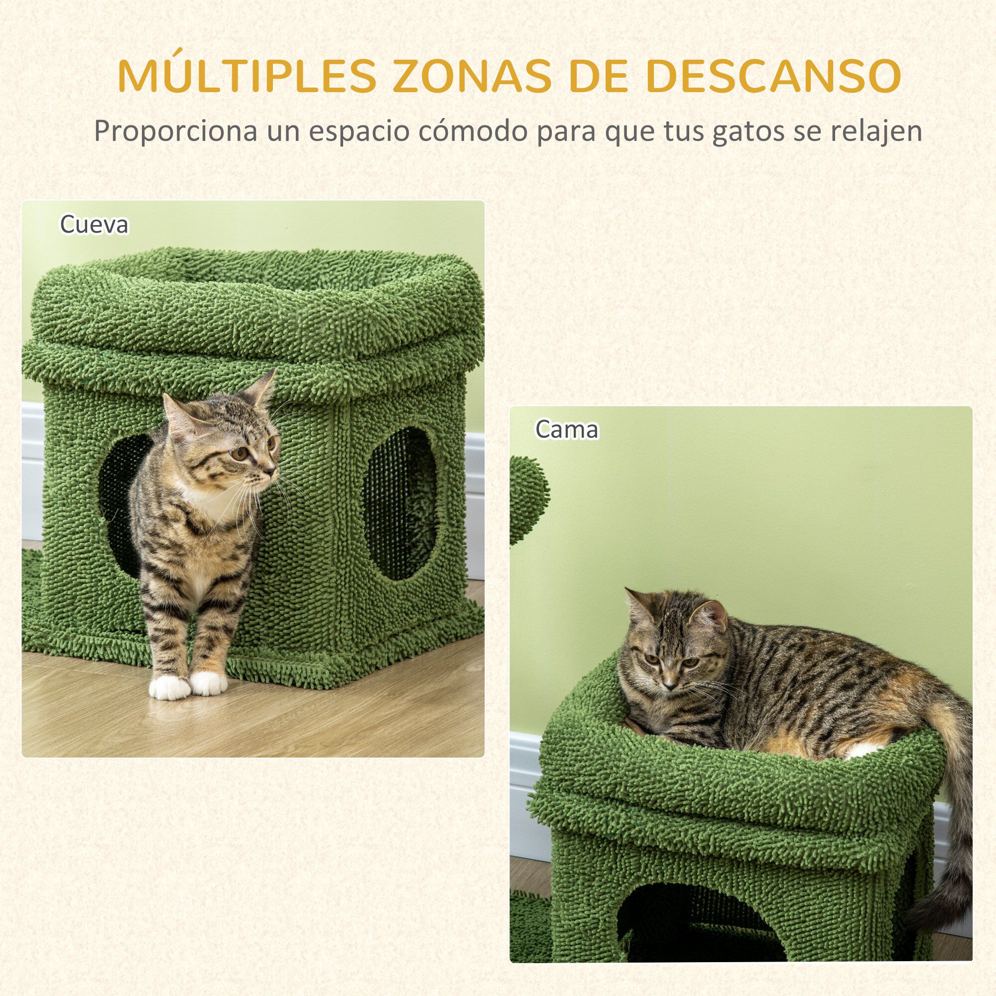 PawHut &Aacute;rbol Rascador para Gatos Dise&ntilde;o de Cactus, , large Imagen numero 4