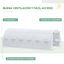 Outsunny Invernadero de Túnel de Jardín 6x3x2 m con Puerta y 12 Ventanas Enrollables de Polietileno 140 g/m² y Acero Galvanizado para Cultivos Plantas Flores Blanco, , large indicador imagen numero 5