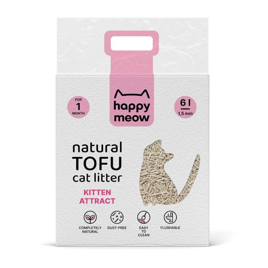 Happy Meow Kitten Attract Arena de Tofu para gatos, , large Imagen numero 1
