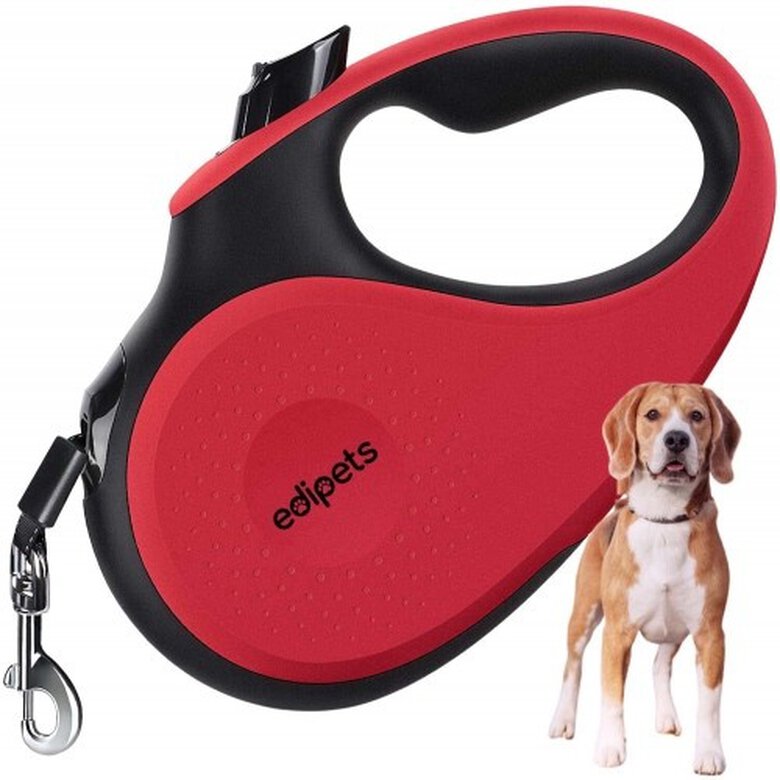 Edipets correa extensible roja 25 kg para perros, , large image number null