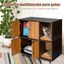 COSTWAY 3 en 1 Mesa Auxiliar y Casa para Gatos, Mesa de Centro con Caja de Arena de Madera 90x50x50cm, , large indicador imagen numero 5