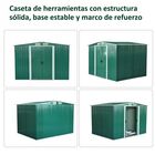 Cobertizo metálico tipo caseta color Verde, , large image number null