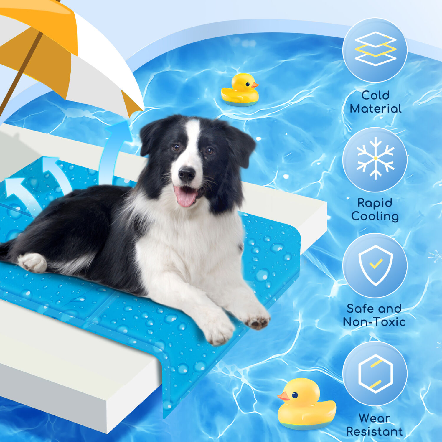 Nobleza Alfombrilla Refrescante para Perros Gatos 50 65cm Cama
