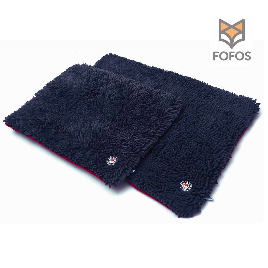 FOFOS | Alfombrilla Viscoel&aacute;stica con Forro de Chenille (Azul Oscuro) S - Para Perro, , large Imagen numero 3
