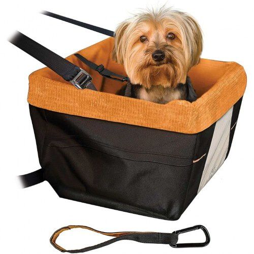 Asiento elevado de coche para perros color Negro y Naranja, , large Imagen numero 1