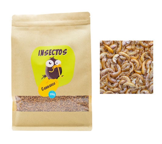Gammarus Deshidratados para Tortugas, Peces, Aves, Reptiles y Roedores 250 g &ndash; Aperitivo para Mascotas con Alto Contenido en Prote&iacute;nas, , large Imagen numero 1