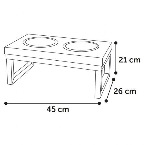 Flamingo tommy comedero con dos cuencos extra&iacute;bles para mascotas, , large Imagen numero 9
