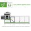 PawHut Gallinero para Exterior Blanco y Gris, , large indicador imagen numero 4