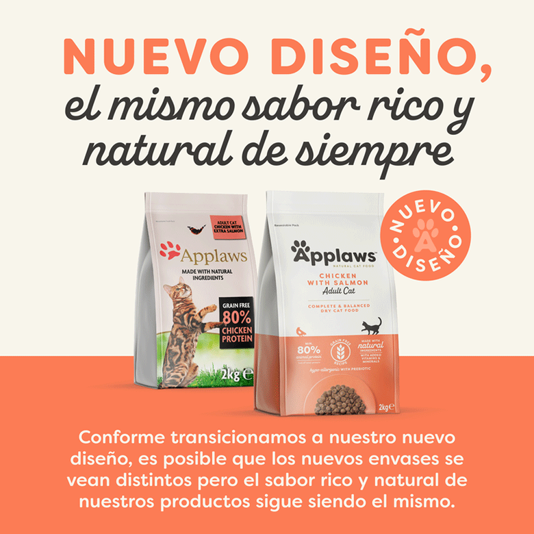 Applaws Adult Grain Free Salmón y Pollo pienso para gatos thumbnail