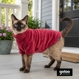 Gotoo Jersey Polar Rojo para gatos