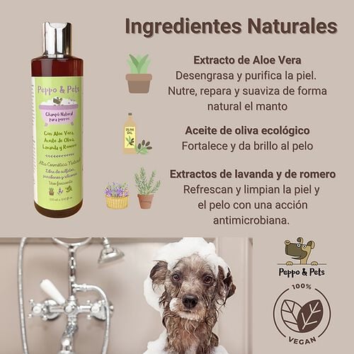 Peppo And Pets Pack Champú Y Spray Acondicionador Natural Para Perros thumbnail