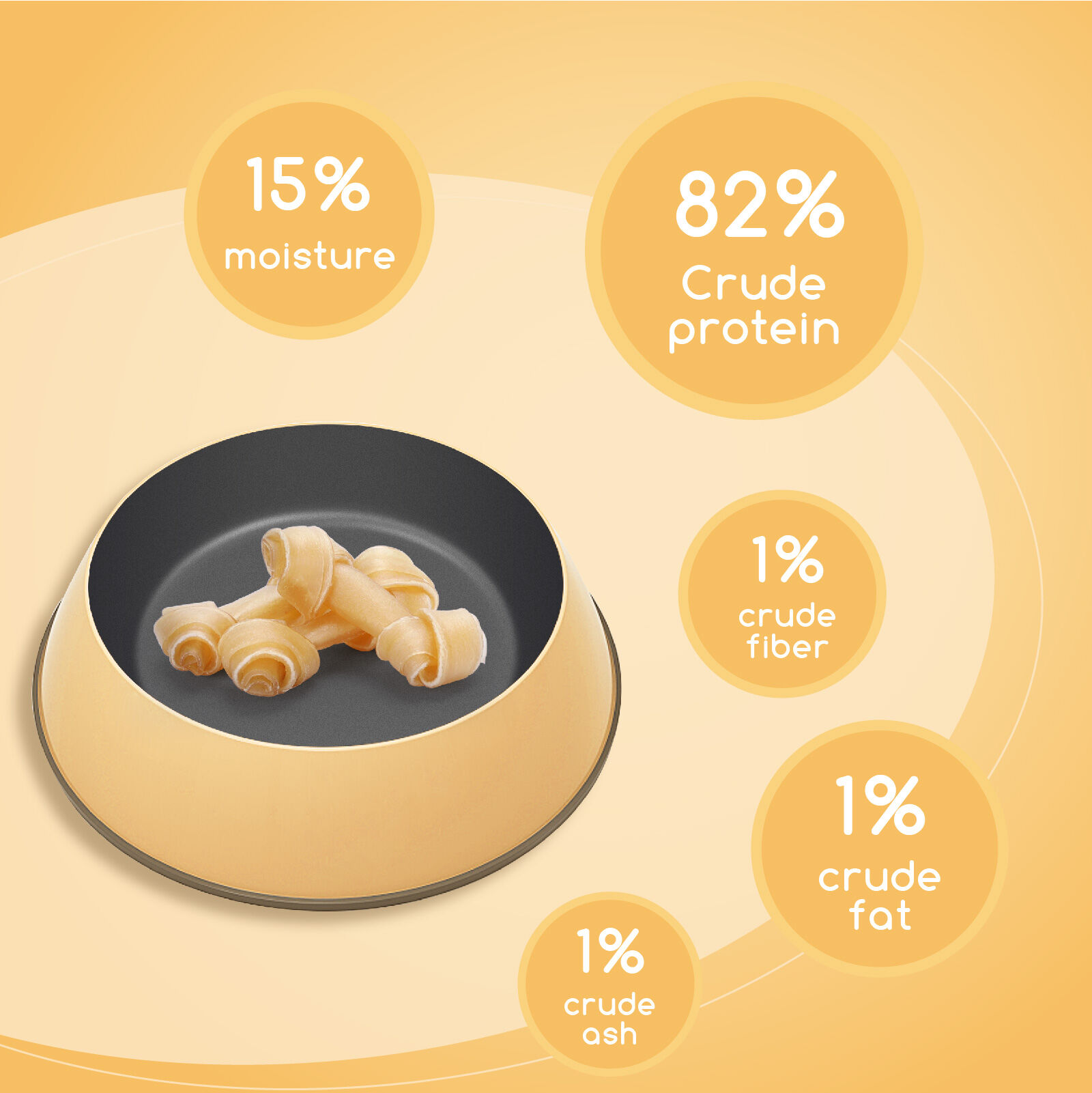 Nobleza - Hueso Anudado para Perros, Piel Vacuno Fortalecedor de Dientes Stick Dental Dog Snack, Hueso masticable para perros 18PCS ( 6.4 cm/2.5 Inches ), , large Imagen numero 3