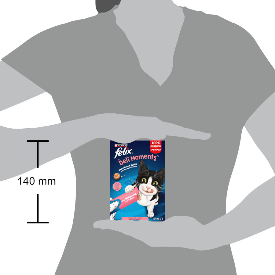 Purina Felix Deli Moments con Salmón Snack líquido para gatos thumbnail