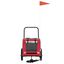 vidaXL Remolque de bicicleta para mascotas Rojo y gris, , large indicador imagen numero 3
