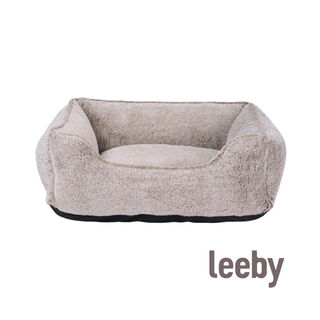 Leeby cama suave gris oscuro para perros