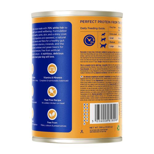 Fish4Dogs Comida h&uacute;meda para perro &ndash; Pescado blanco y boniato 395 g (pack de 6), , large Imagen numero 5