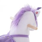 Balancín Peluche unicornio Homcom con ruedas color Blanco/Morado, , large image number null