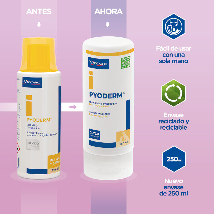 Virbac Pyoderm Champú Antiséptico Dermatológico para perros thumbnail