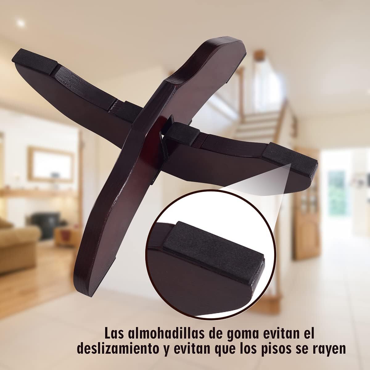 COSTWAY 2 Pies de Soporte para Cerca para Mascotas Pies de Soporte para Extra Estabilidad Set de 2 Color Marr&oacute;n, , large Imagen numero 3