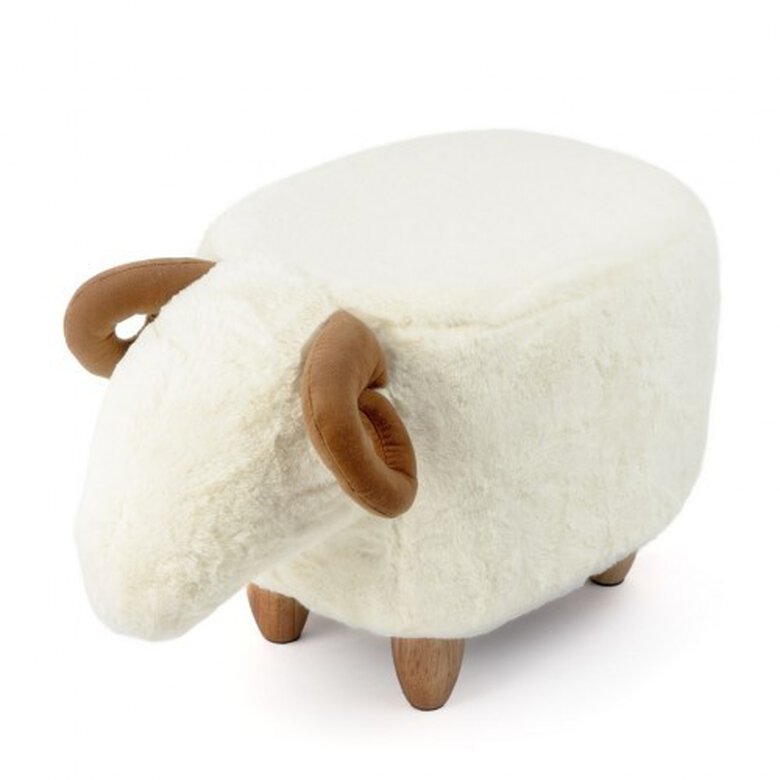 Taburete con forma de oveja color Blanco , , large image number null