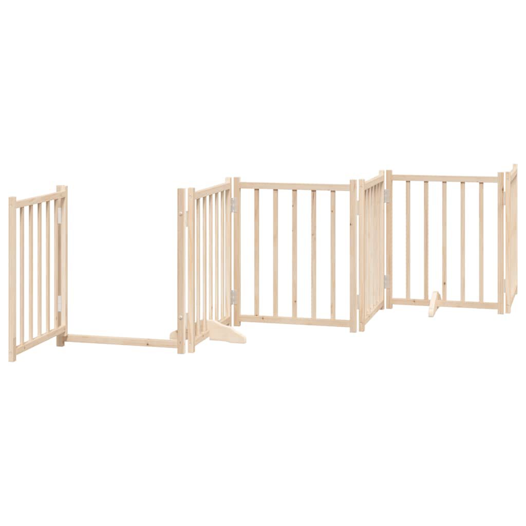 vidaXL Puerta para Perros Plegable Paneles Puerta Mascotas Madera de &Aacute;lamo, , large Imagen numero 5