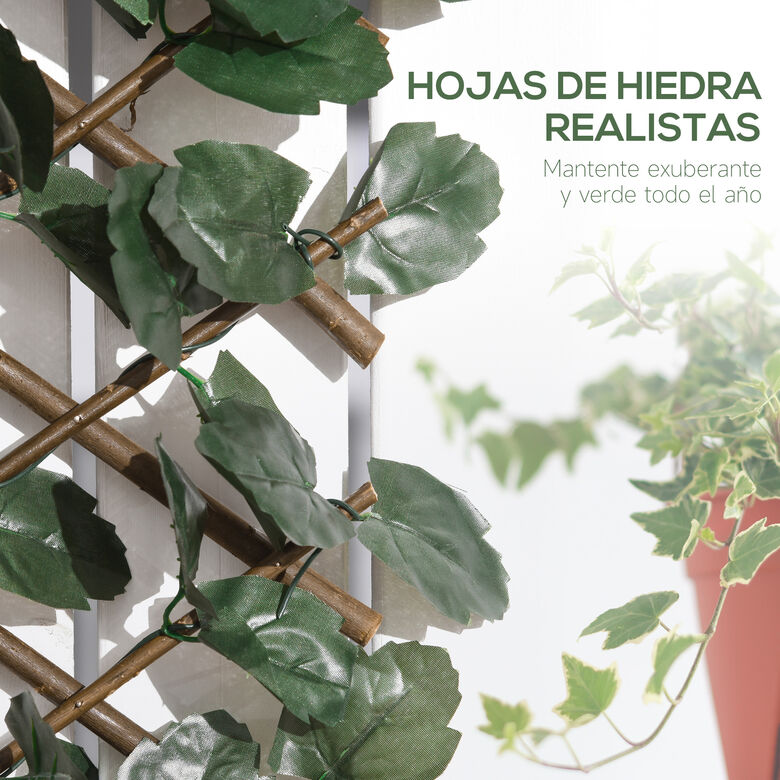Outsunny Valla De Enrejado Expansible De 2 Piezas Para Jardín Verde thumbnail