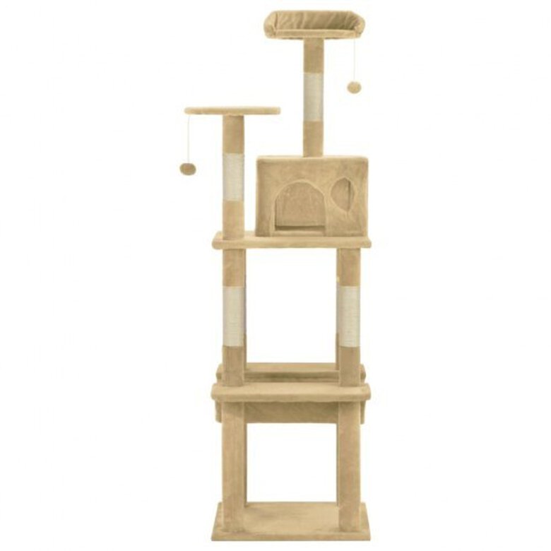 Rascador con poste de sisal para gatos color Beige, , large image number null