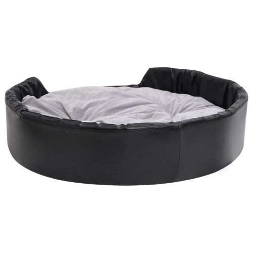 Vidaxl sof&aacute; acolchado antideslizante ovalado negro y gris para perros, , large Imagen numero 5