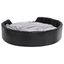 Vidaxl sofá acolchado antideslizante ovalado negro y gris para perros, , large indicador imagen numero 5