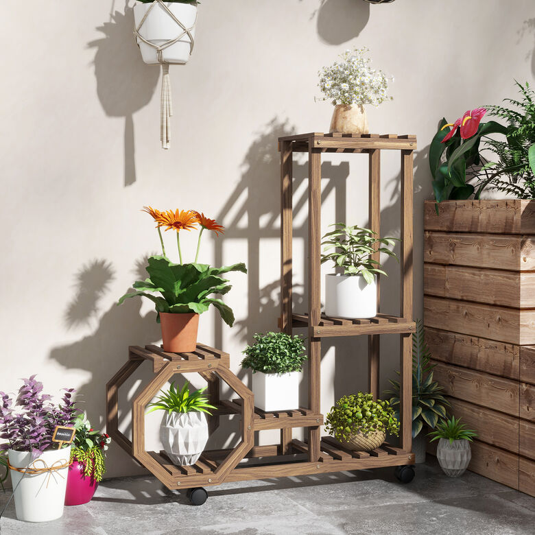 Outsunny Estantería Para Plantas Carbonizado thumbnail