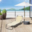 Outsunny Tumbona Plegable Reclinable con Ángulo Ajustable de 5 Posiciones para Jardín Exterior Piscina Terraza Camping Carga 120 kg 188x56x28 cm Beige, , large indicador imagen numero 2
