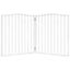 vidaXL Puerta para perros plegable 2 paneles madera álamo blanca 160cm, , large indicador imagen numero 4