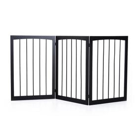 Pawhut barrera de seguridad portátil y plegable para perros