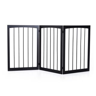 Pawhut barrera de seguridad portátil y plegable para perros