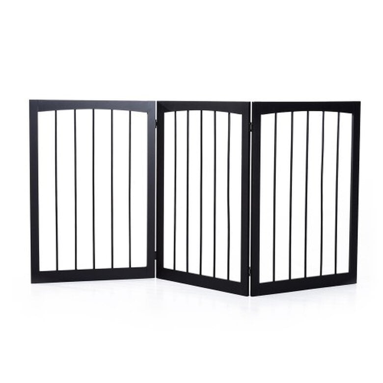 Pawhut barrera de seguridad portátil y plegable para perros