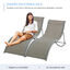 Outsunny Conjunto de Tumbonas Gris, , large indicador imagen numero 4
