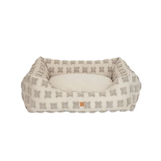 Pet and Co Cama Kingston Flowers Taupe para Perros