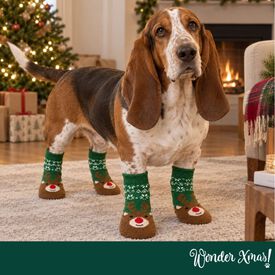 Wonder Christmas Calcetines Reno para perros