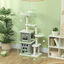 PawHut Árbol Rascador para Gatos 126 cm Torre para Gatos Rascador para Gatos con Nidos Plataformas Bolas Colgantes y Postes de Sisal Crema, , large indicador imagen numero 3