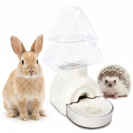 Nobleza Bebedero para Conejos 520ml, Dispensador de Agua Autom&aacute;tico por Gravedad para Cobayas, Chinchillas y Hurones, Botella de Agua con Taz&oacute;n Flotante, 2 Formas de Instalaci&oacute;n, Sin Goteo
