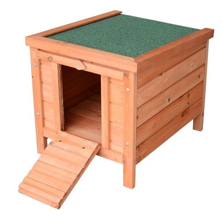 Conejera PawHut para exterior de madera para conejos y cobayas