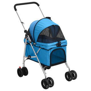 Vidaxl cochecito azul para perros