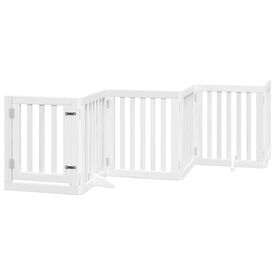 VidaXL Puerta Plegable Madera para Perros